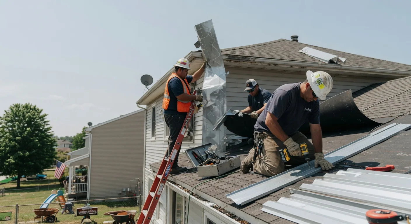 Storm Damage Metal Roof Repair in Granville Summit, PA